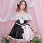 Rose Soirée Ball Gown Lace Up Bustier - Black // PREORDER