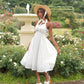 Meadowlace Long Cotton Halter Dress White PREORDER