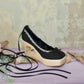 "Cupid's Ballerina" Heart Platform Lace Up Shoes - Black