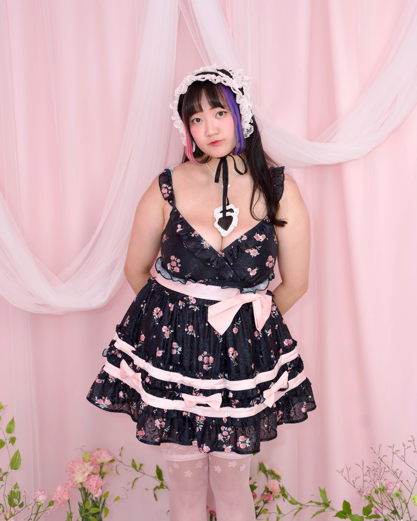 Yume Ribbon Dress - Black // PREORDER