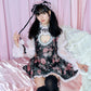 Cherub's Touch Heart Cutout Dress - Midnight Rose // PREORDER