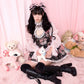 Frilly Rose Puff Hand Crochet Headdress - Black // PREORDER