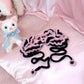 Frilly Rose Puff Hand Crochet Headdress - Black // PREORDER