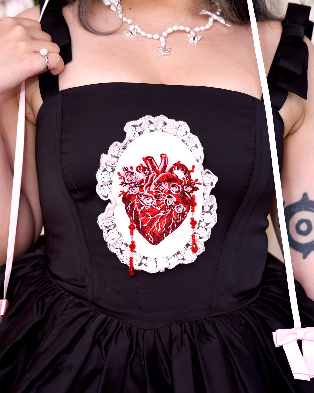 Anatomical Heart Corset Dress - Black // PREORDER