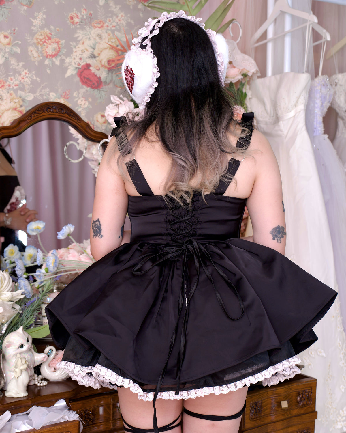 Anatomical Heart Corset Dress - Black // PREORDER