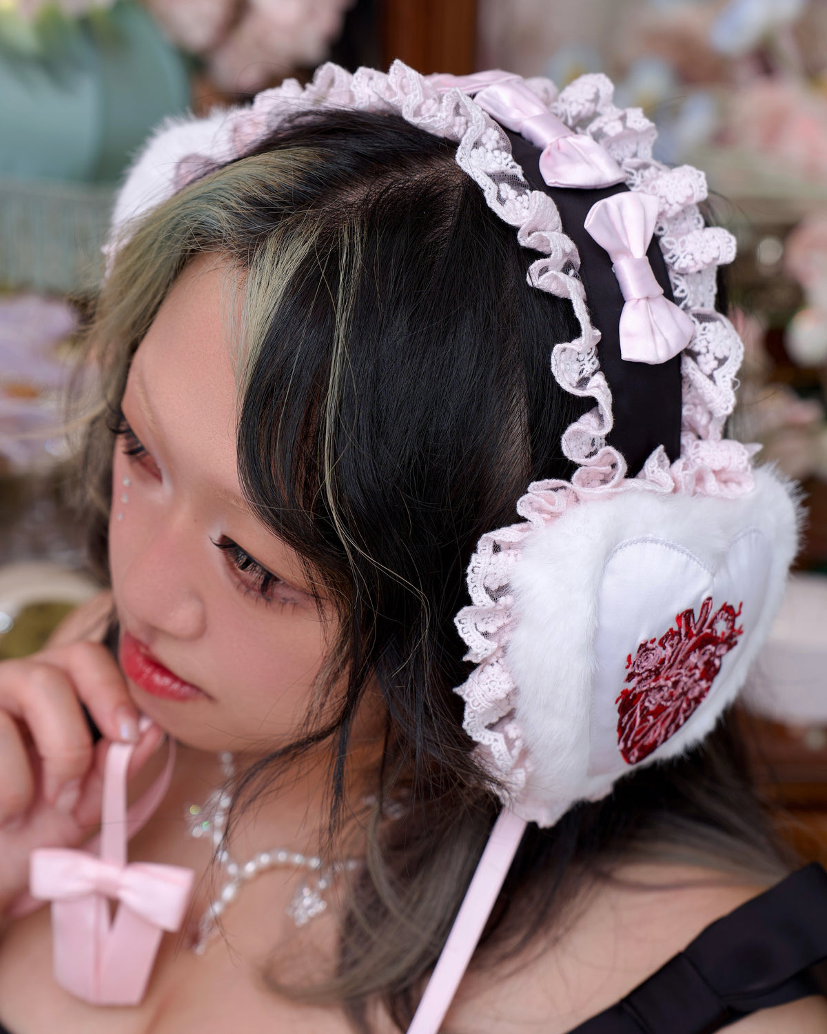 Anatomical Heart Ear Muffs - Black // PREORDER