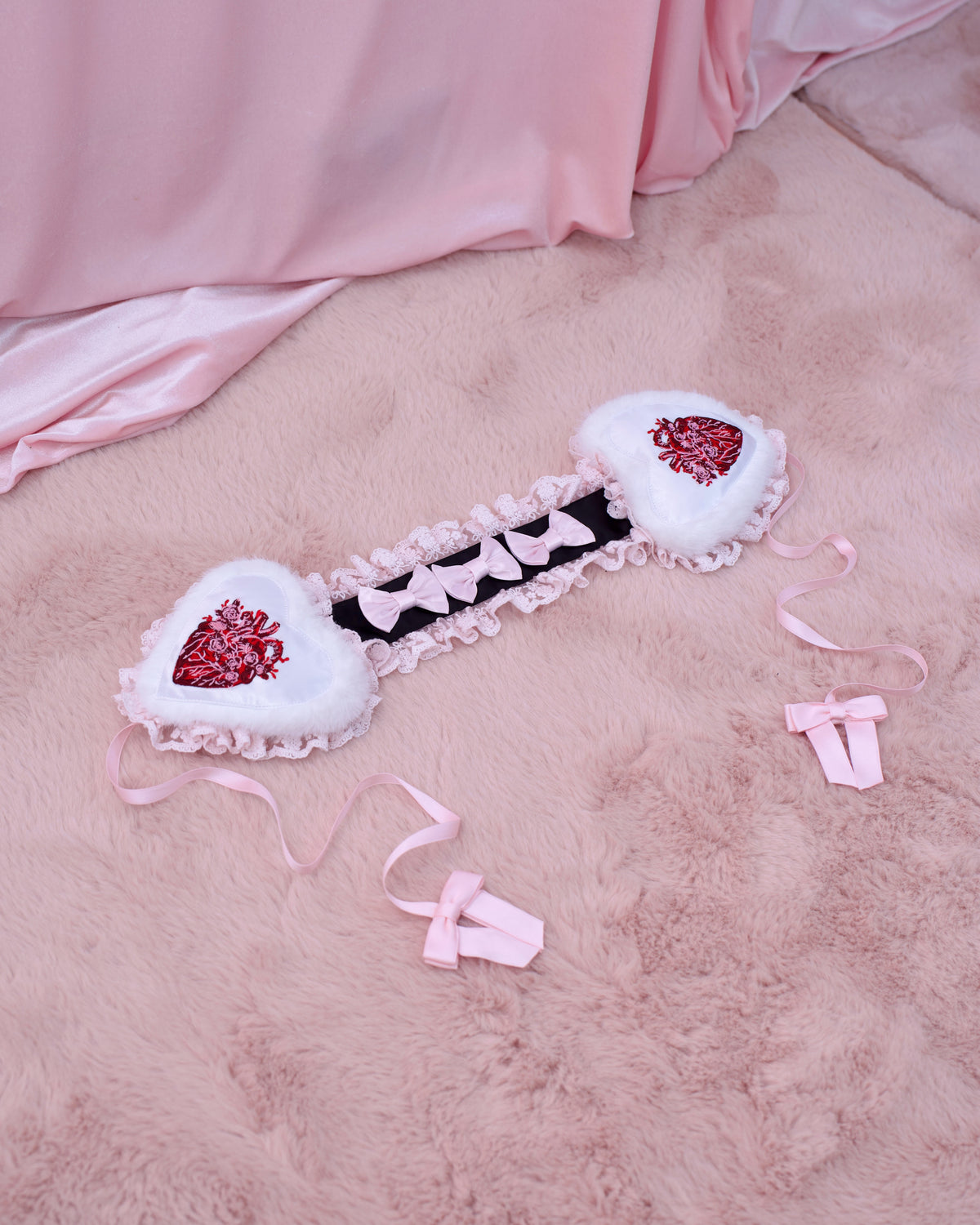 Anatomical Heart Ear Muffs - Black // PREORDER