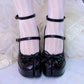 Little Lamb Tabi Wedge Heels - Black // PREORDER