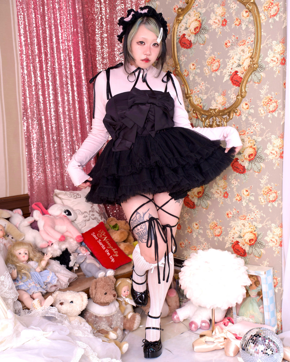 Sugar Ribbon Tulle Dress - Black // PREORDER