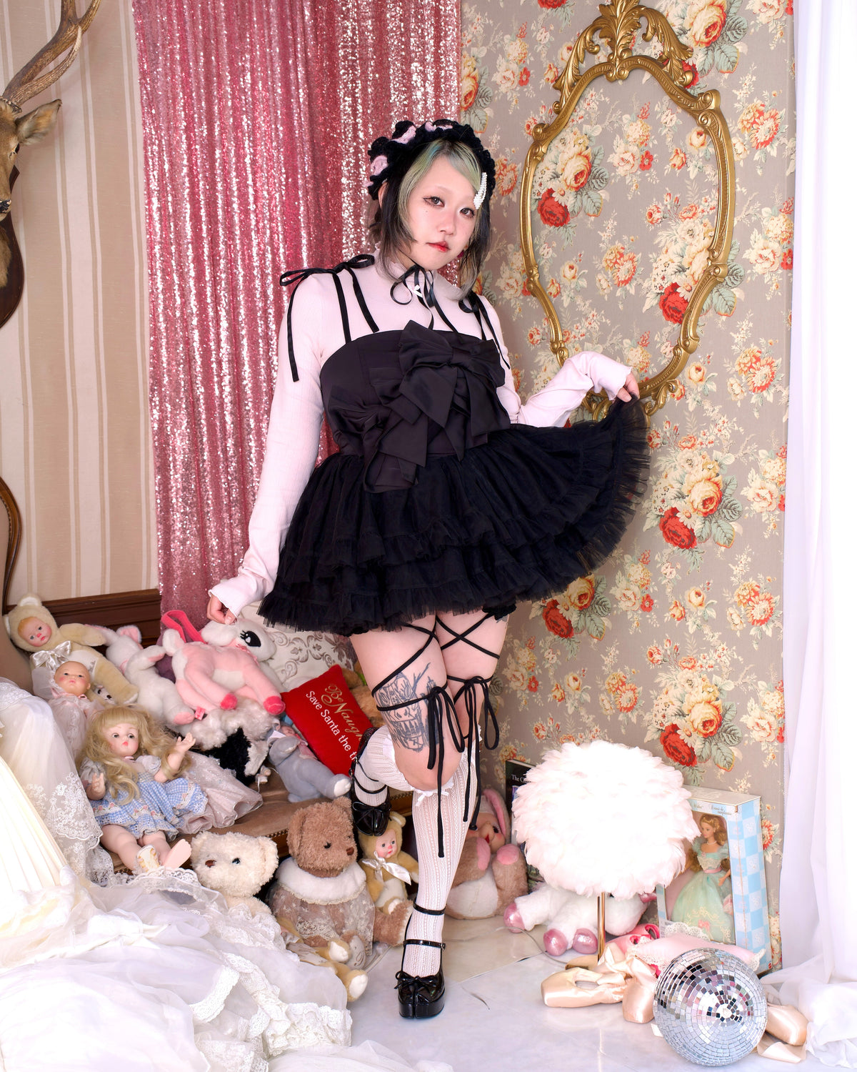 Sugar Ribbon Tulle Dress - Black // PREORDER