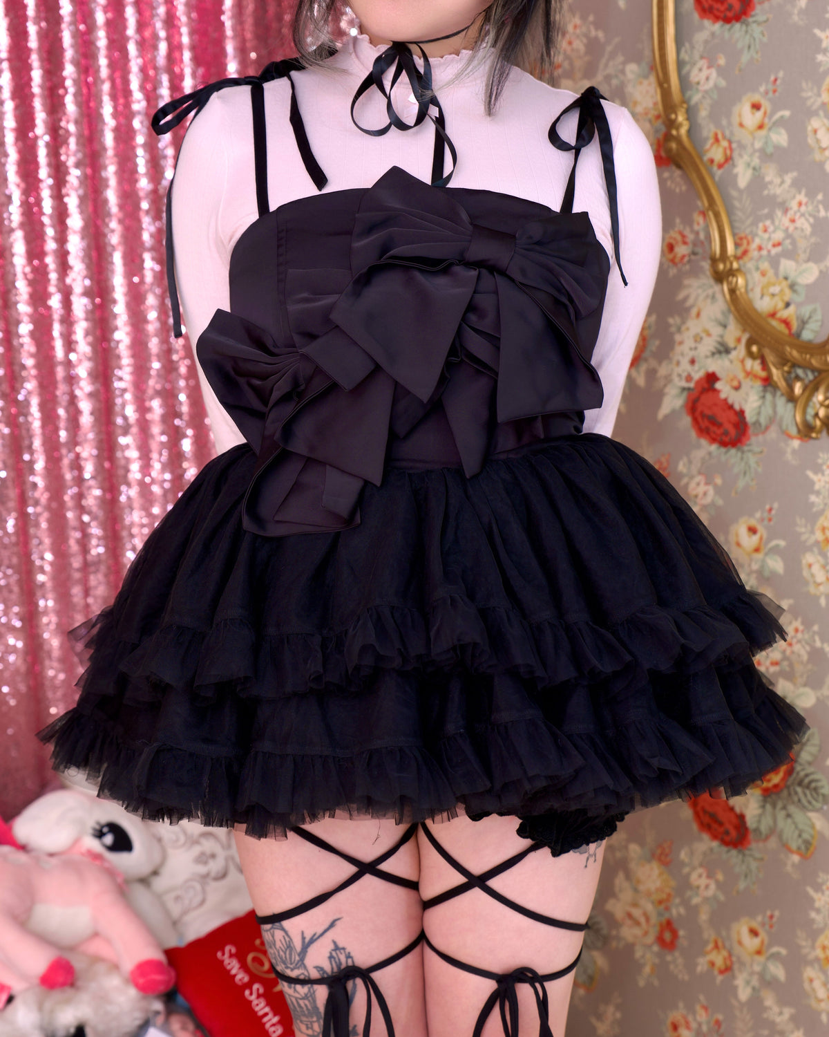 Sugar Ribbon Tulle Dress - Black // PREORDER