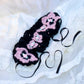 Butterfly Frill Hand Crochet Headdress - Black
