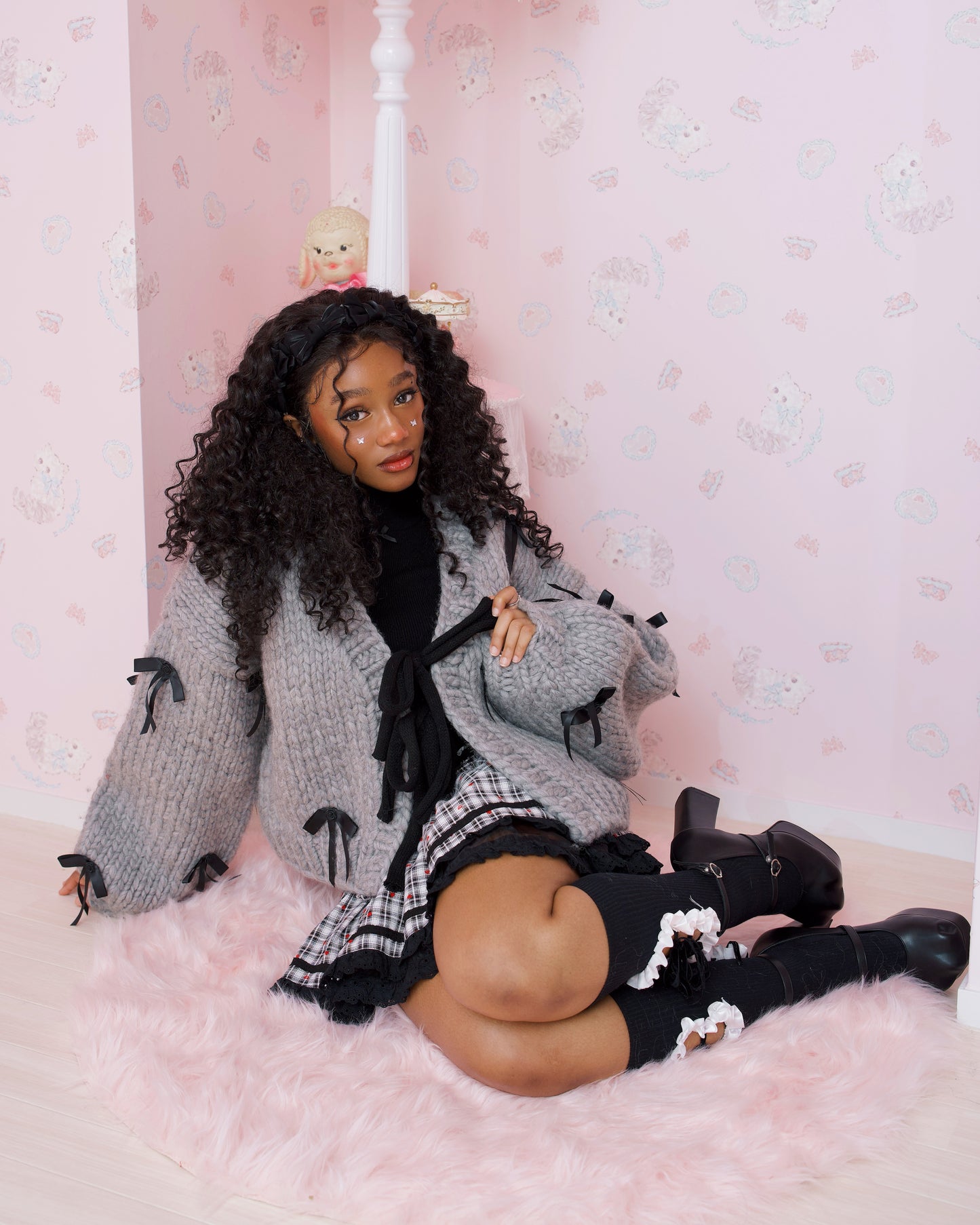 Luxuriously Chunky Hand-Knit Oversized Cardigan - Grey // PREORDER