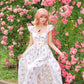 Everbloom Lace Peekaboo Dress // Floral Rose PREORDER