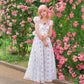 Everbloom Lace Peekaboo Dress // Floral Rose PREORDER