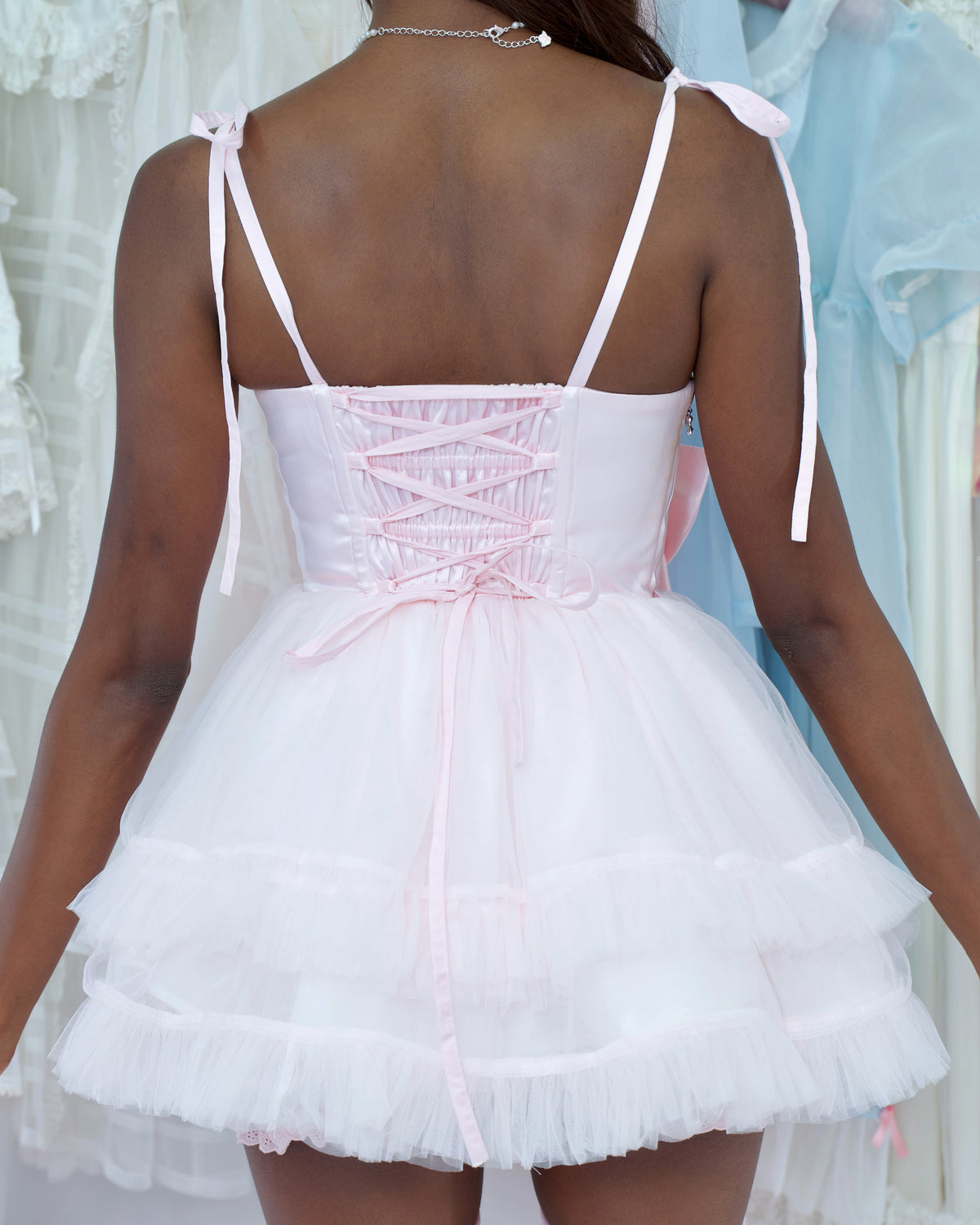 Sugar Ribbon Tulle Dress - Pink // PREORDER