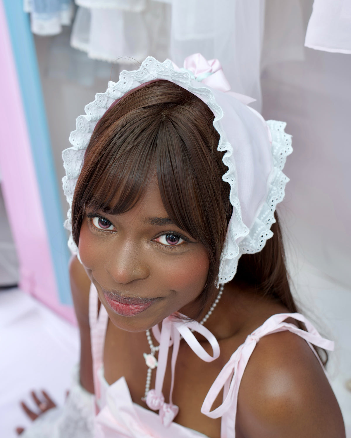 Little Gift Wrap Head Scarf  - Pink