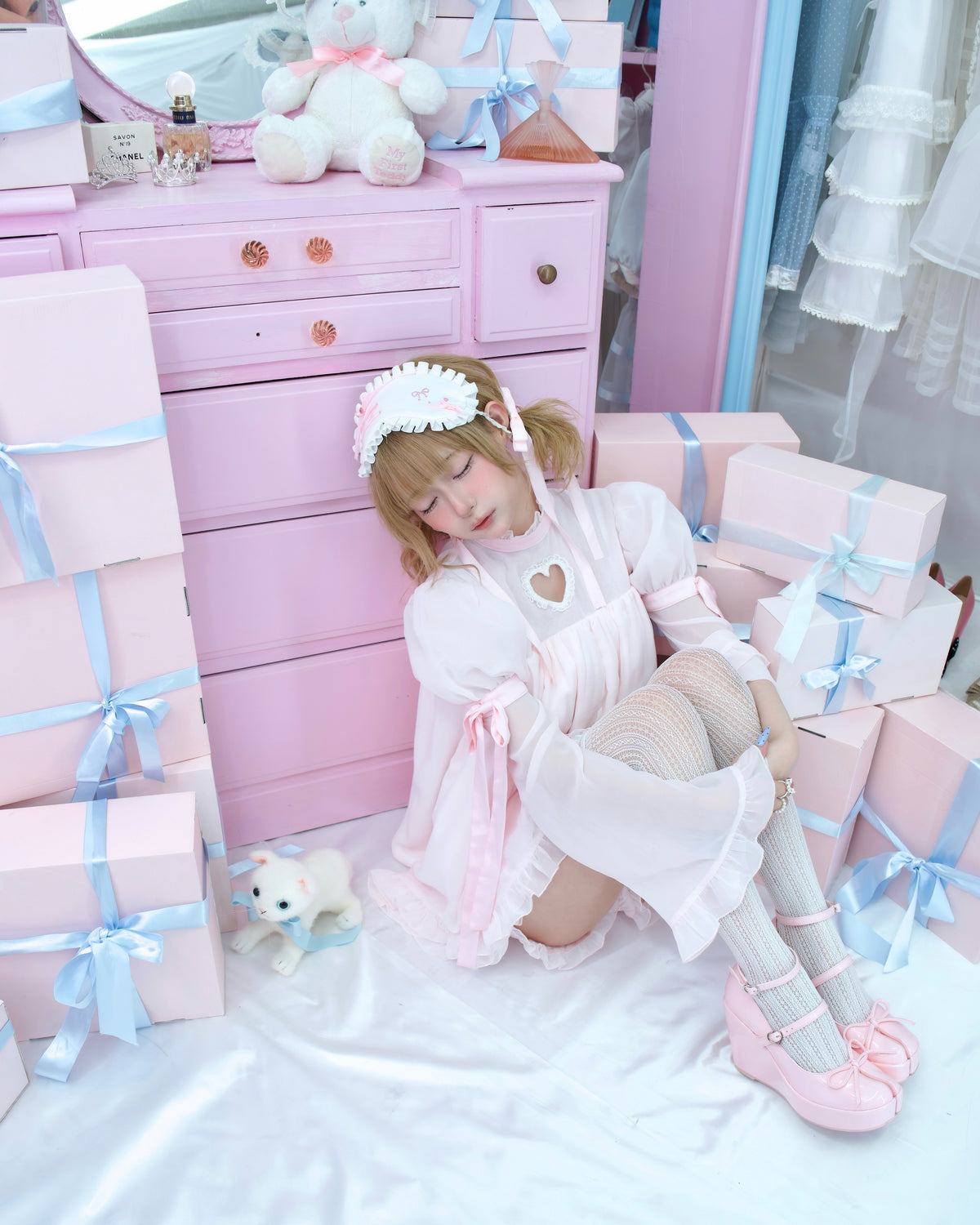 Heart Locked Babydoll Dress - Pink // PREORDER