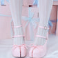 Little Lamb Tabi Wedge Heels - Pink // PREORDER