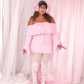 Darling Reverie Off Shoulder Knit Dress Pink PREORDER