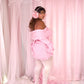 Darling Reverie Off Shoulder Knit Dress Pink PREORDER