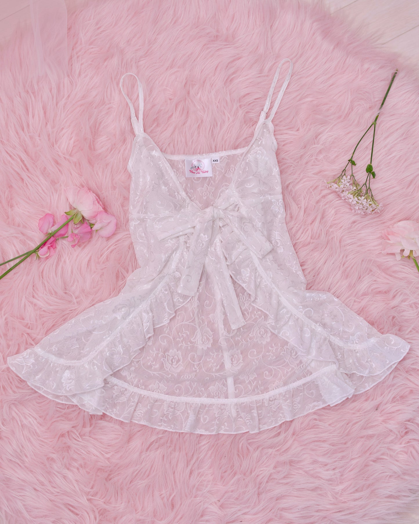 Dreamy Lace Layering Dress - White // PREORDER