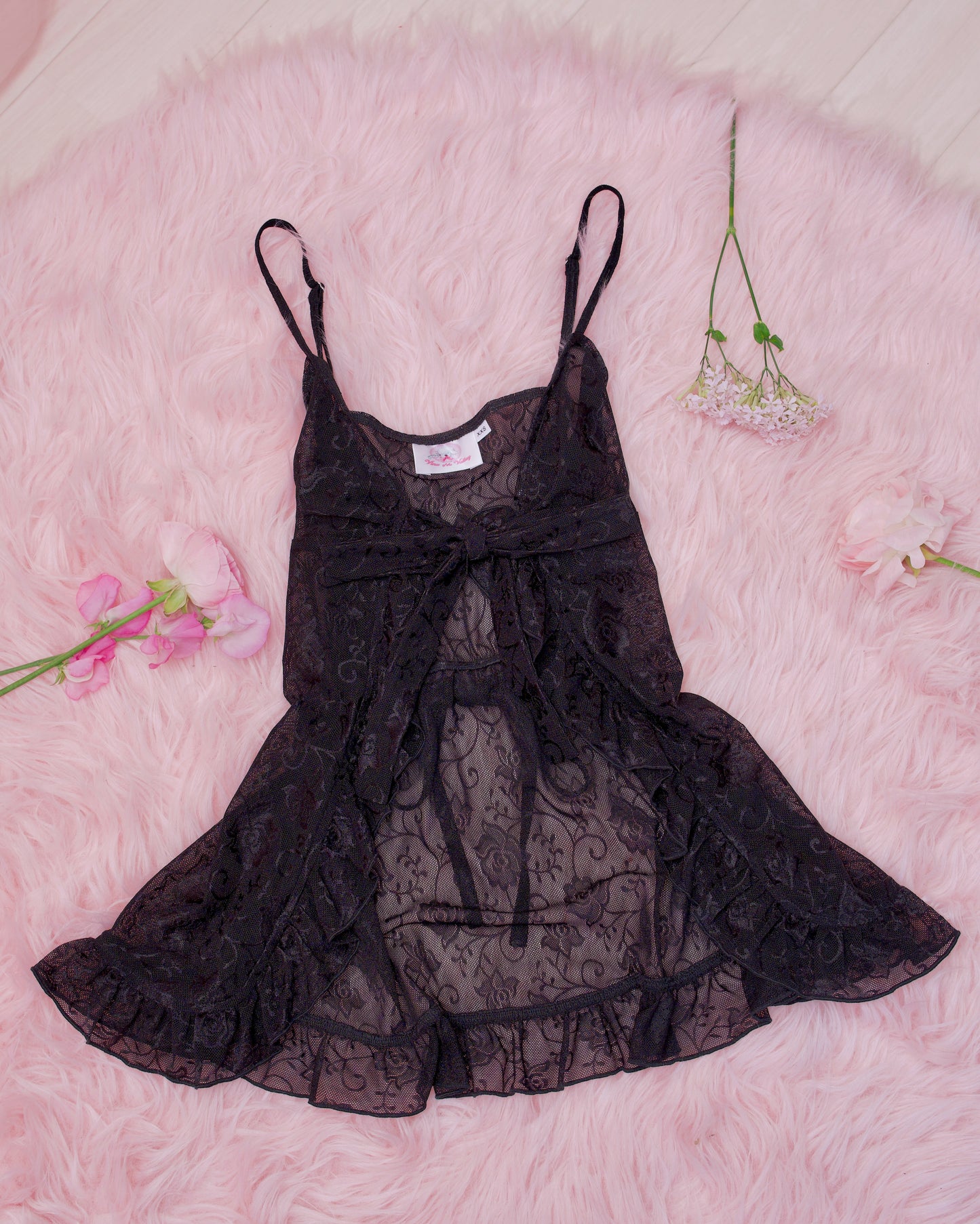 Dreamy Lace Layering Dress - Black // PREORDER