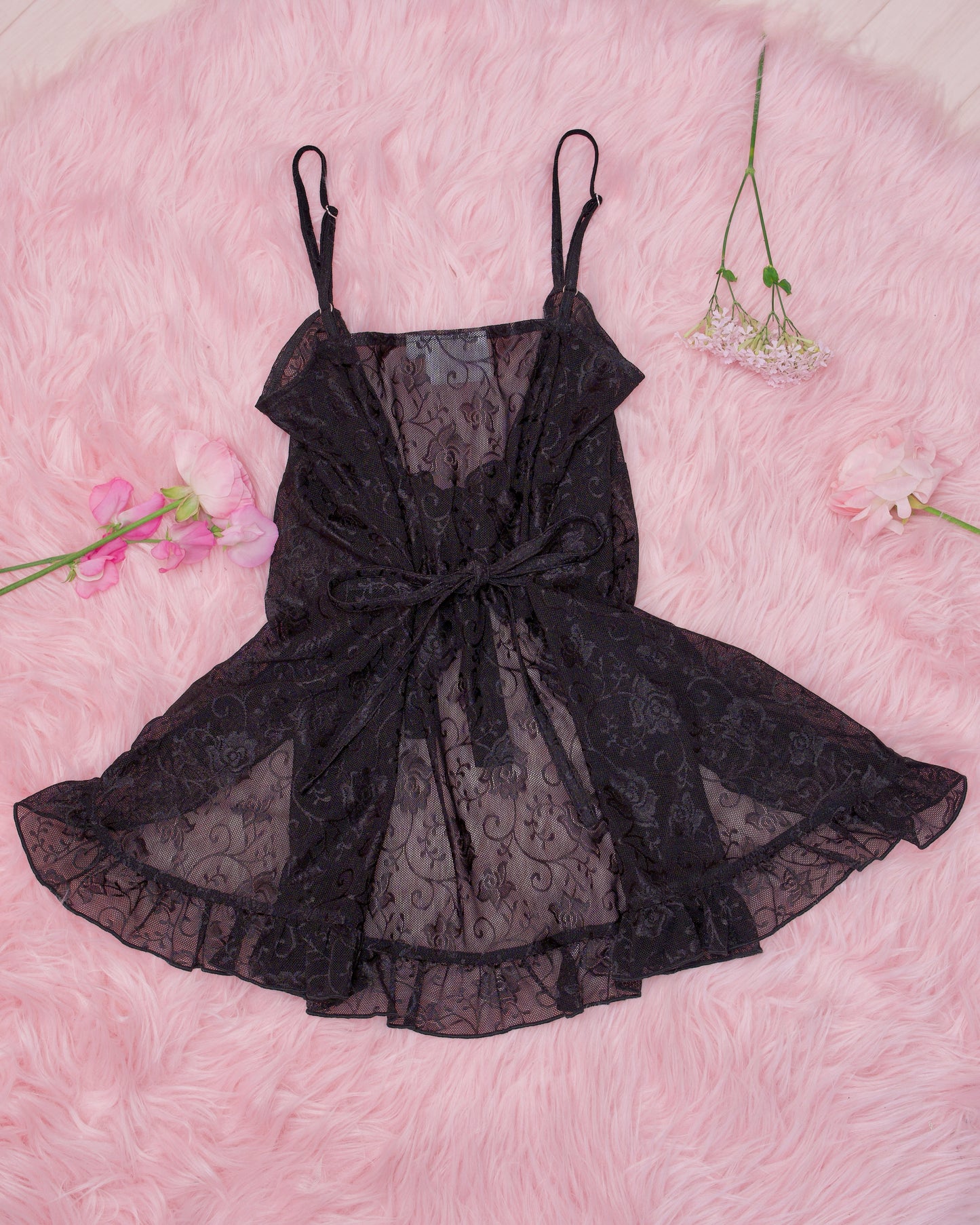 Dreamy Lace Layering Dress - Black // PREORDER