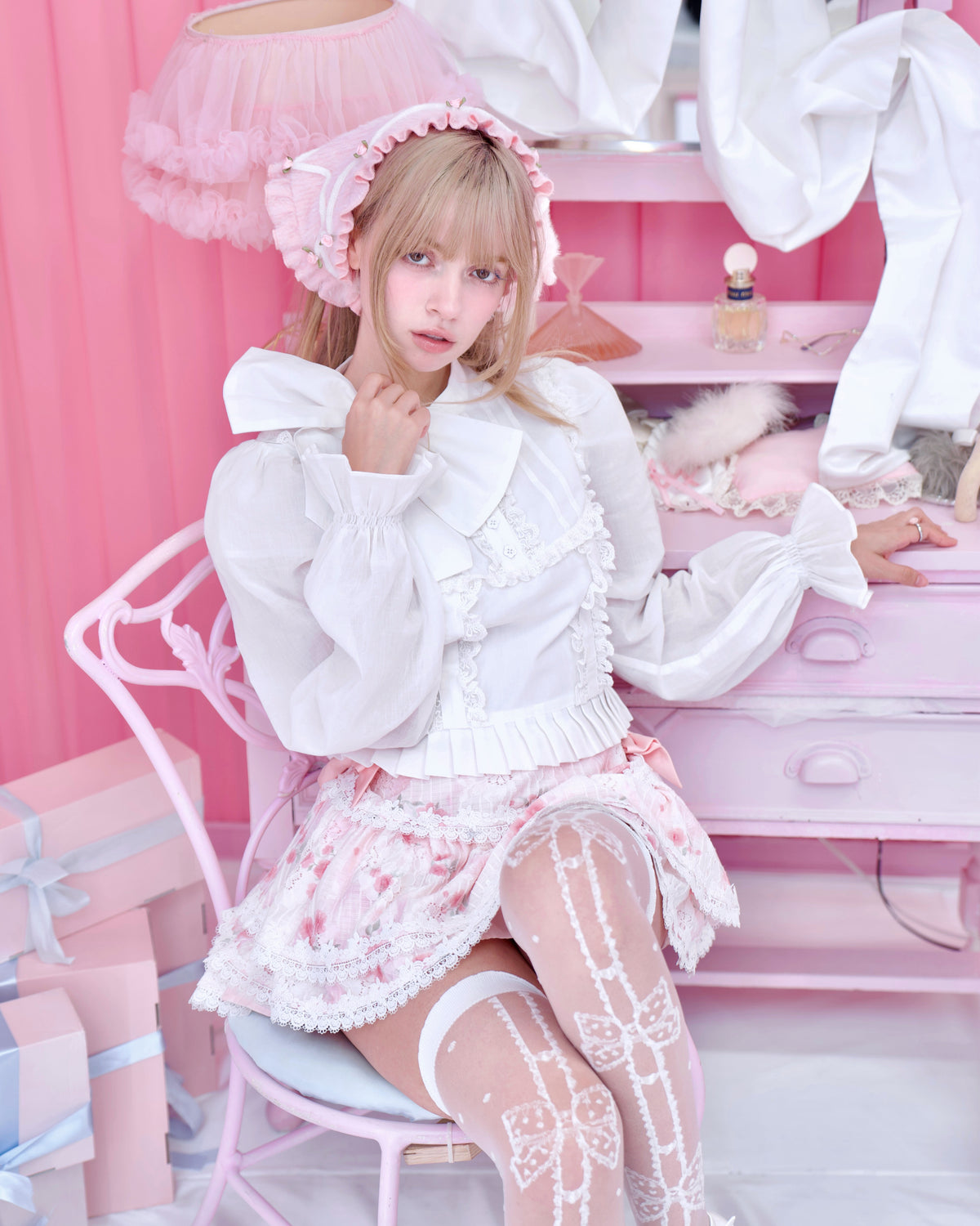 Dear Juliet Ribbon Blouse - White // PREORDER