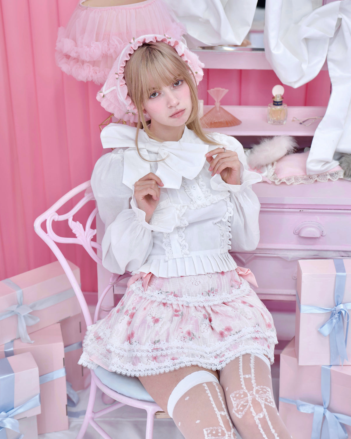 Dear Juliet Ribbon Blouse - White // PREORDER