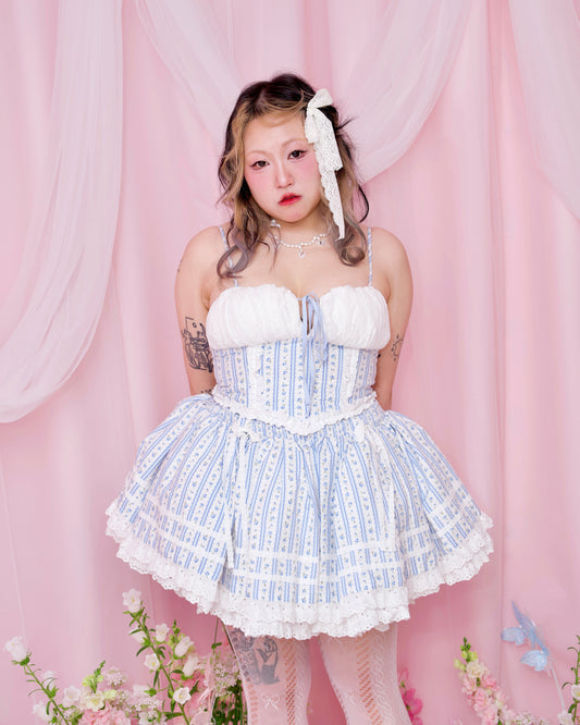 Dollhouse Lace Set Bustier - Blue // PREORDER