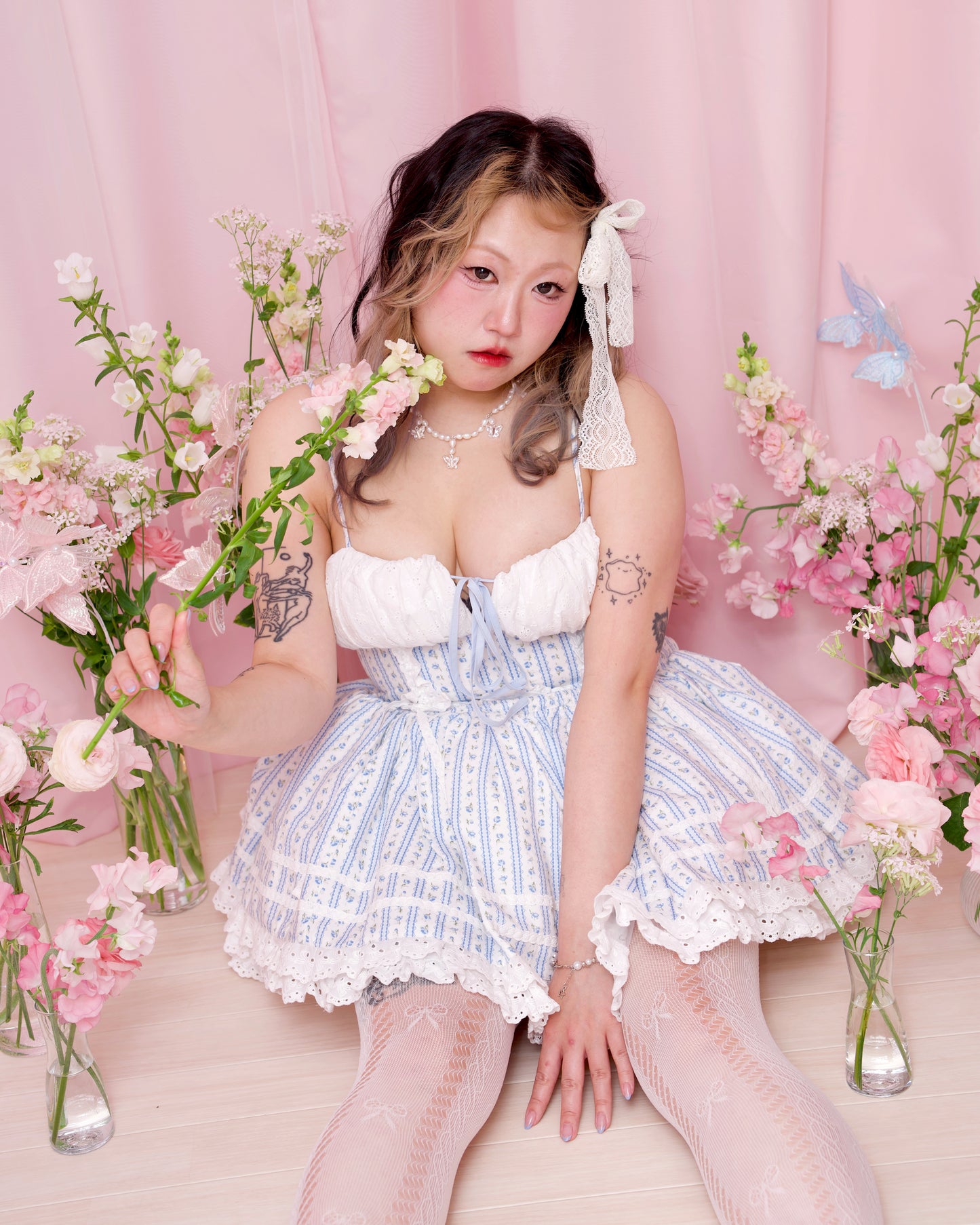 Dollhouse Lace Set Skirt - Blue // PREORDER