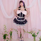 Angel Ribbon Bustier - Black x Pink // PREORDER