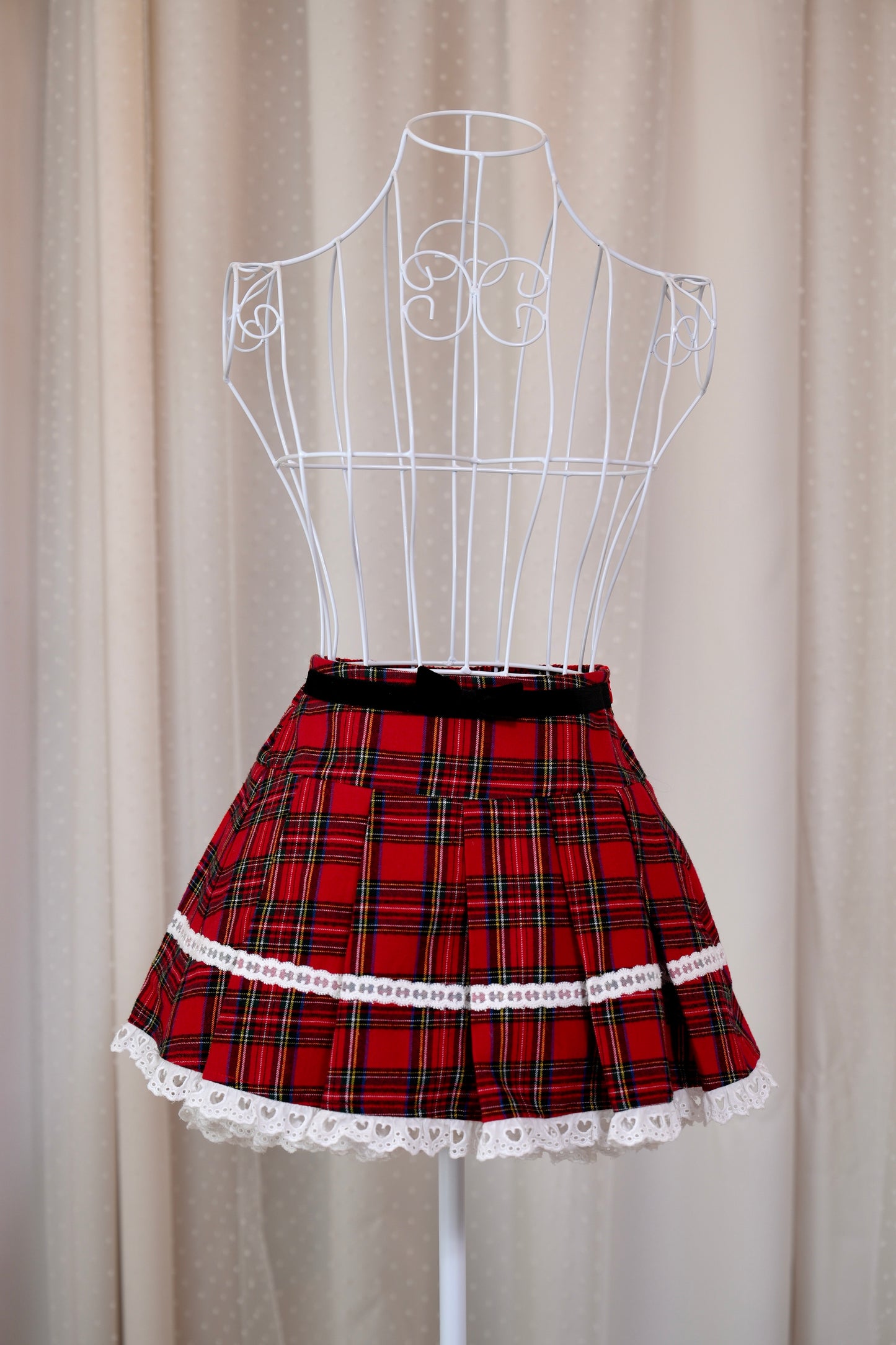 Prep School Idol Red Check Skirt