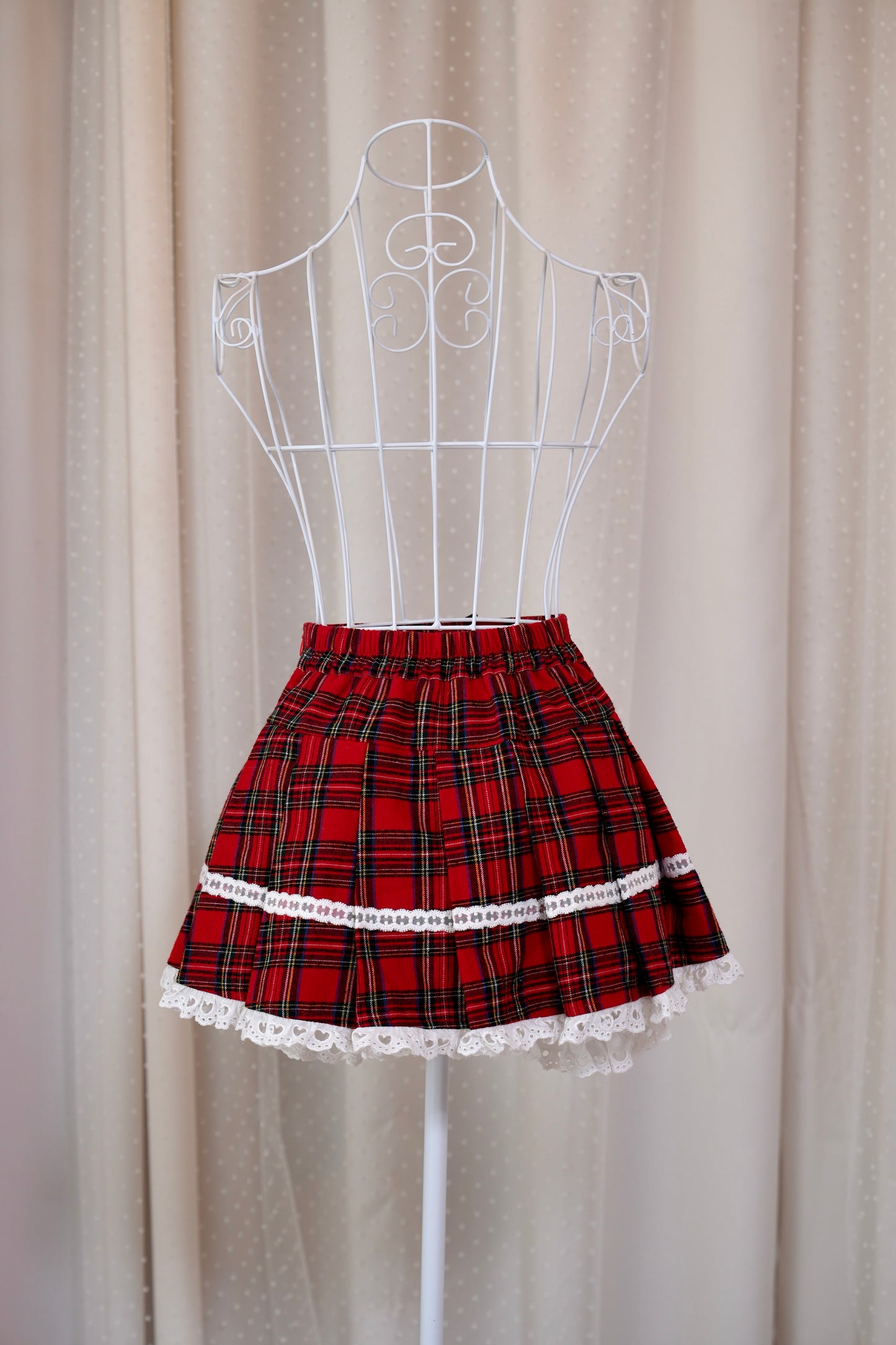 Prep School Idol Red Check Skirt