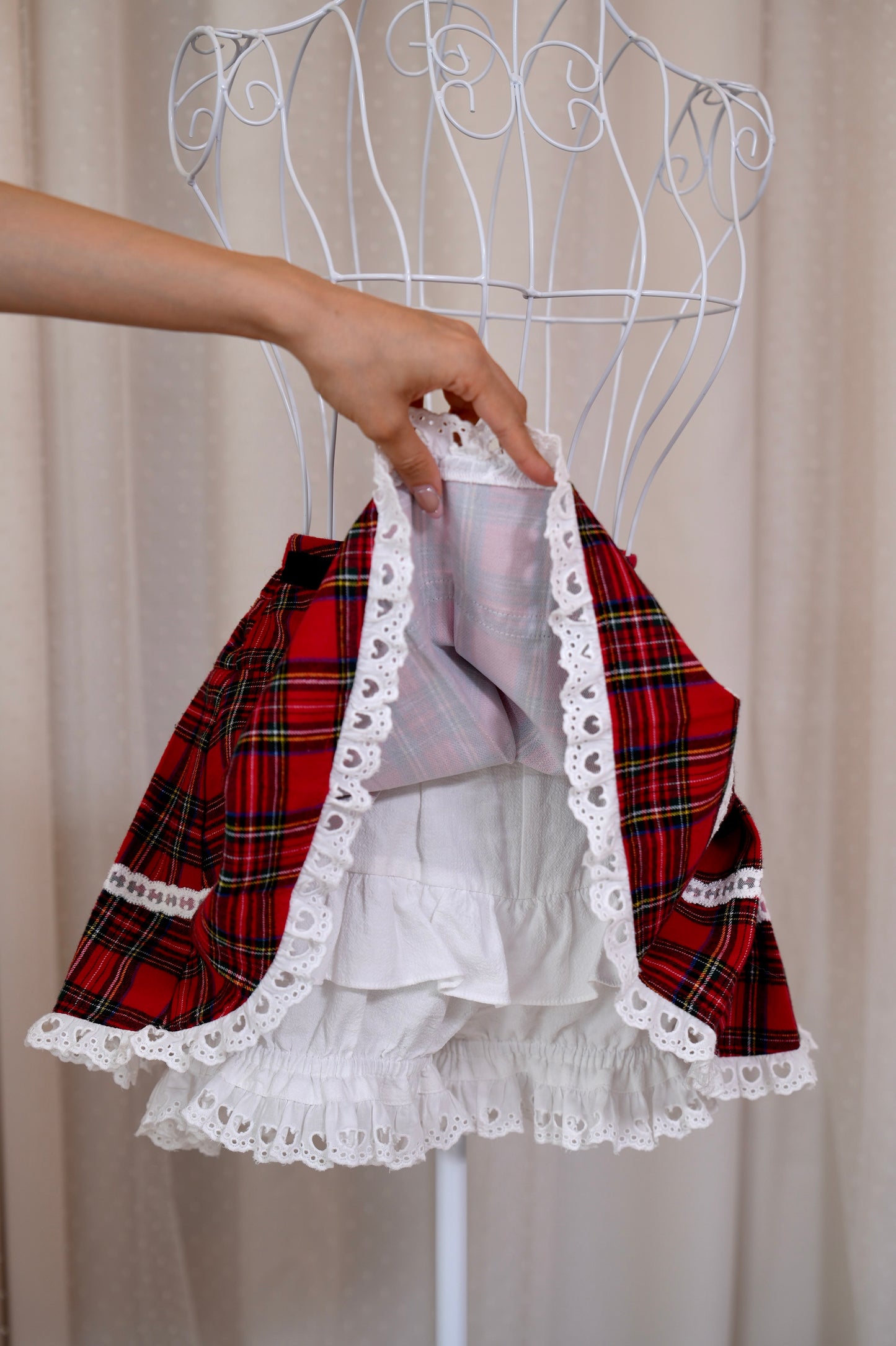 Prep School Idol Red Check Skirt