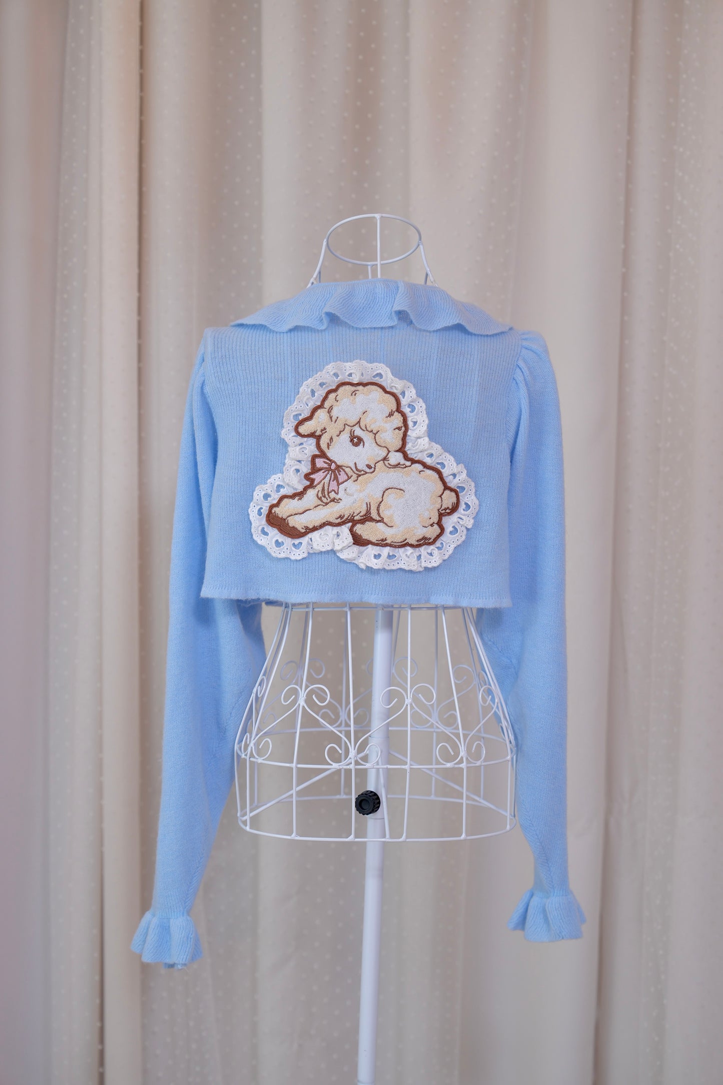 Lullaby Blue Lace Sheep Cardigan