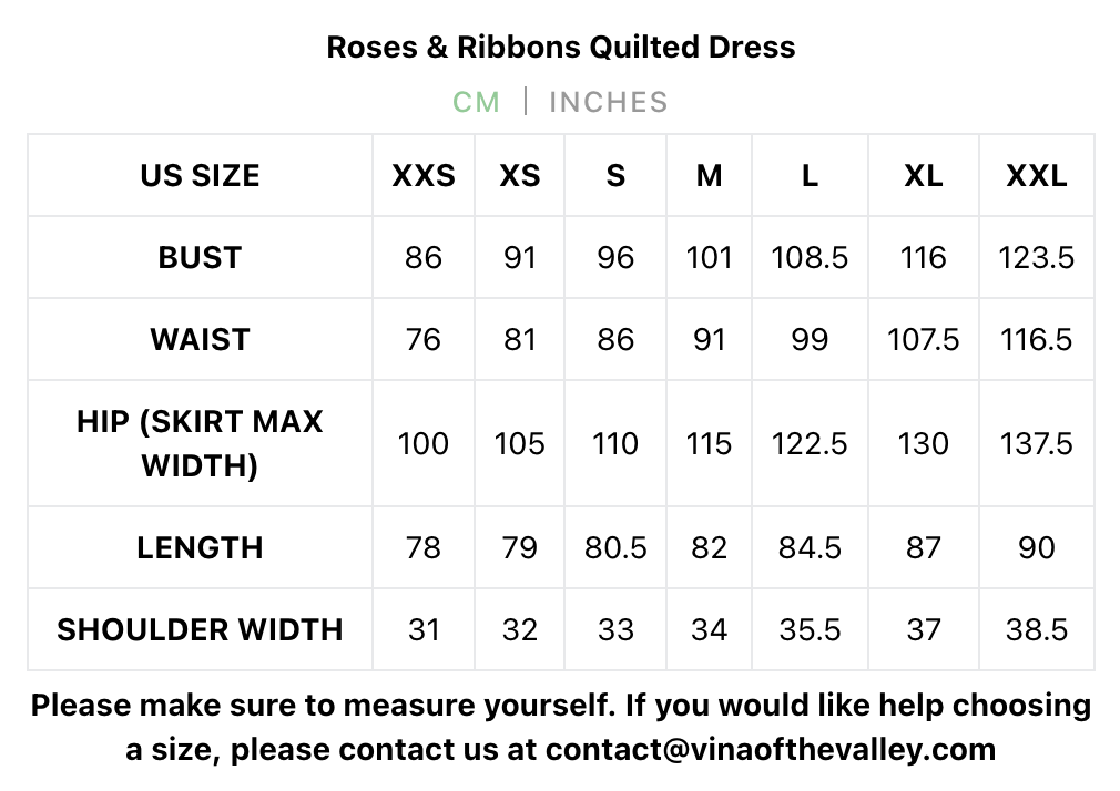 Roses & Ribbons Quilted DRESS