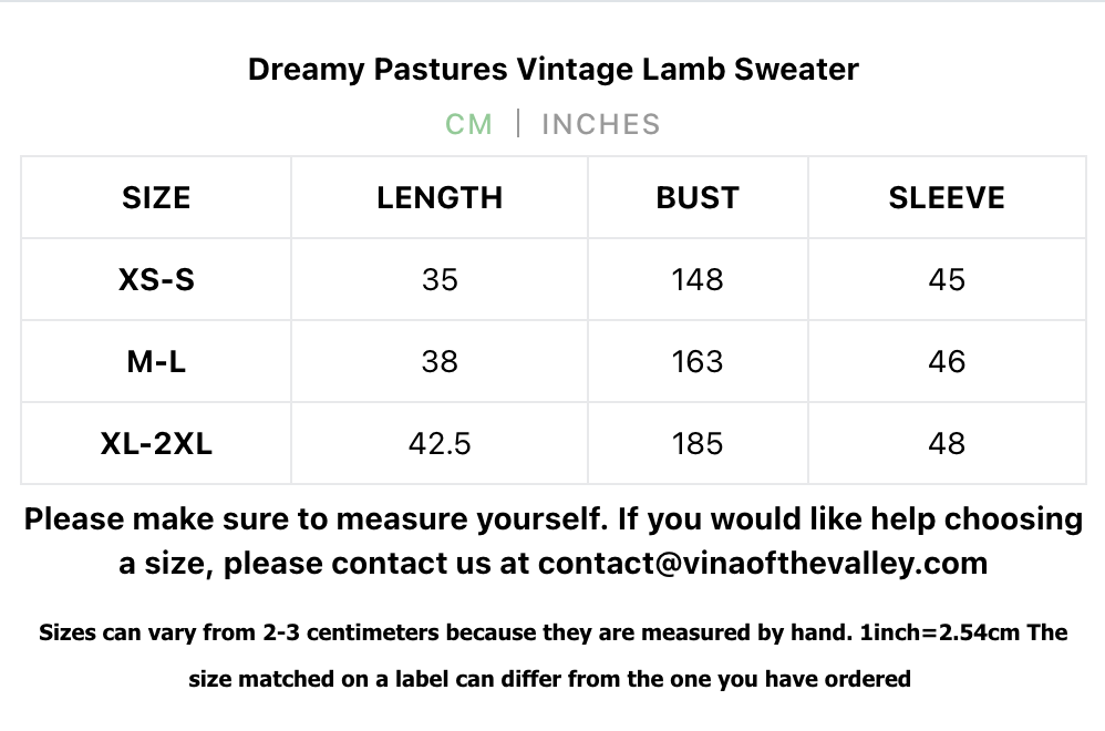 Dreamy Pastures Vintage Lamb Sweater