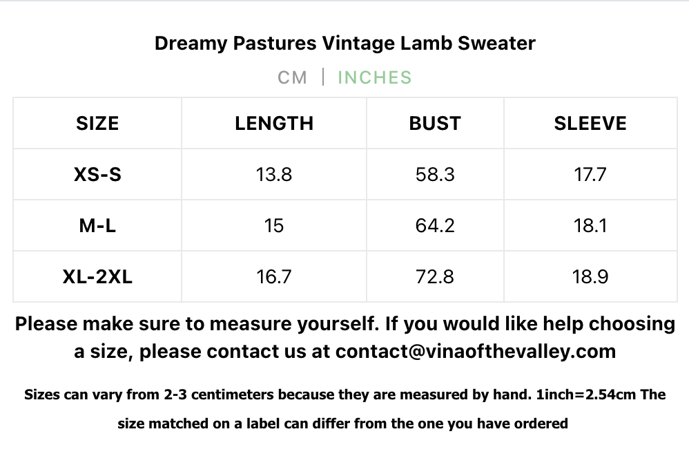 Dreamy Pastures Vintage Lamb Sweater