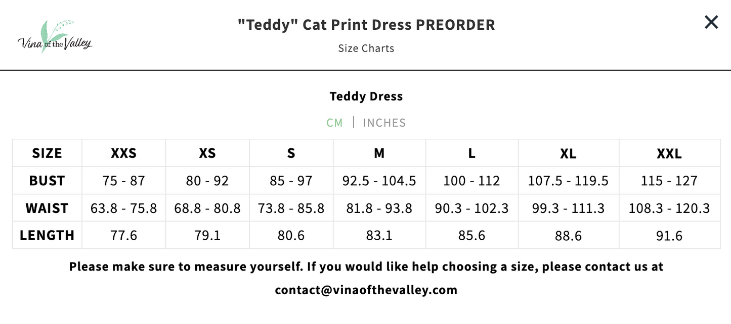 "Teddy" Cat Print Dress