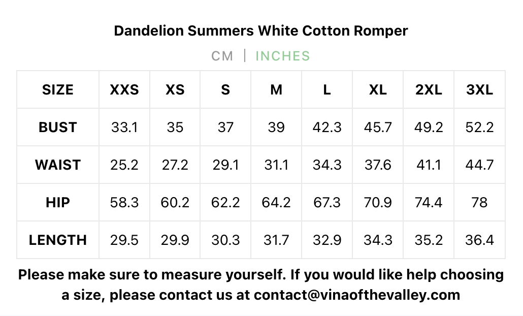 Dandelion Summers White Cotton Romper PREORDER