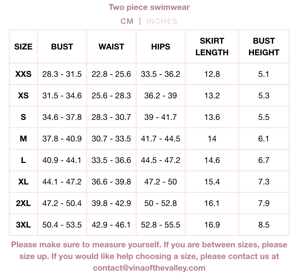 Flutters in the Breeze Two Piece Swimsuit Black BOTTOM PREORDER