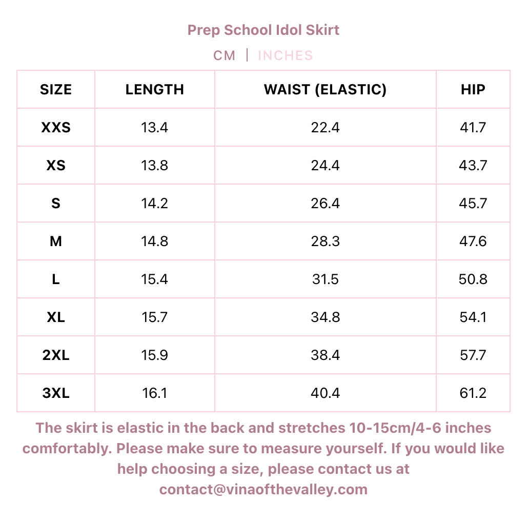 Prep School Idol Kitty Print Skirt