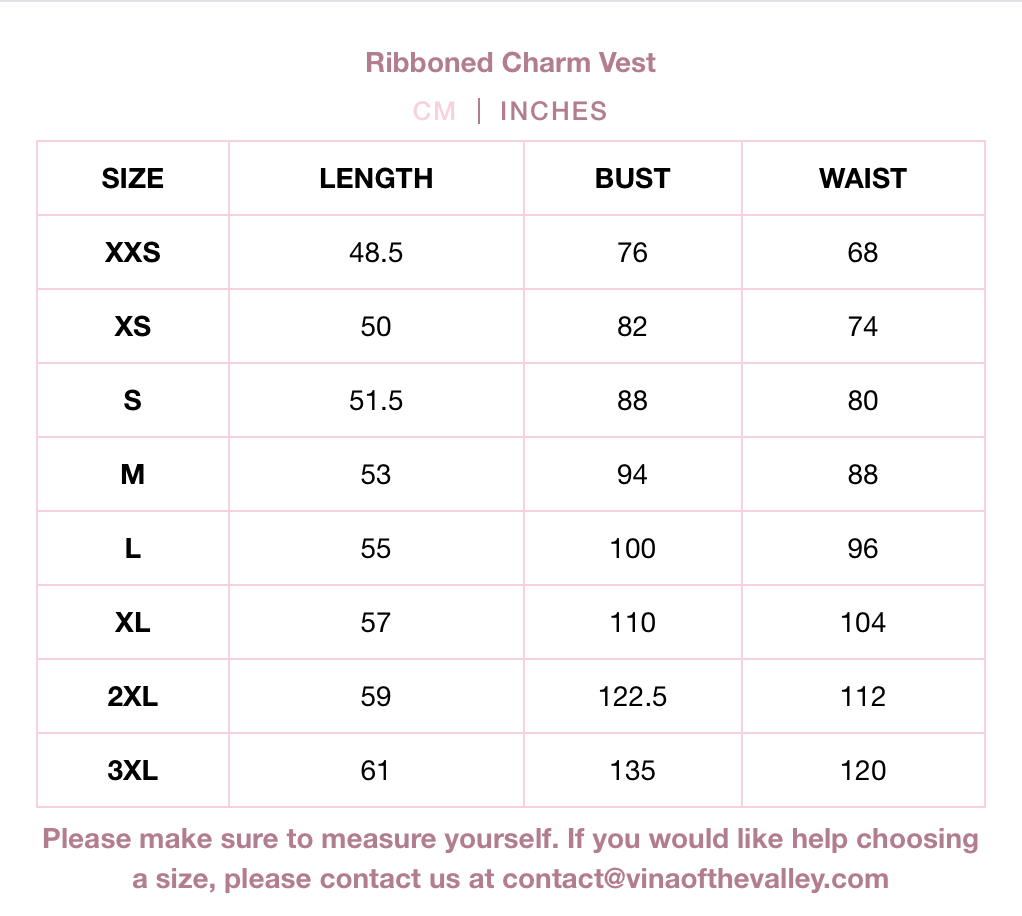 Ribboned Charm Set Vest - Pink // PREORDER