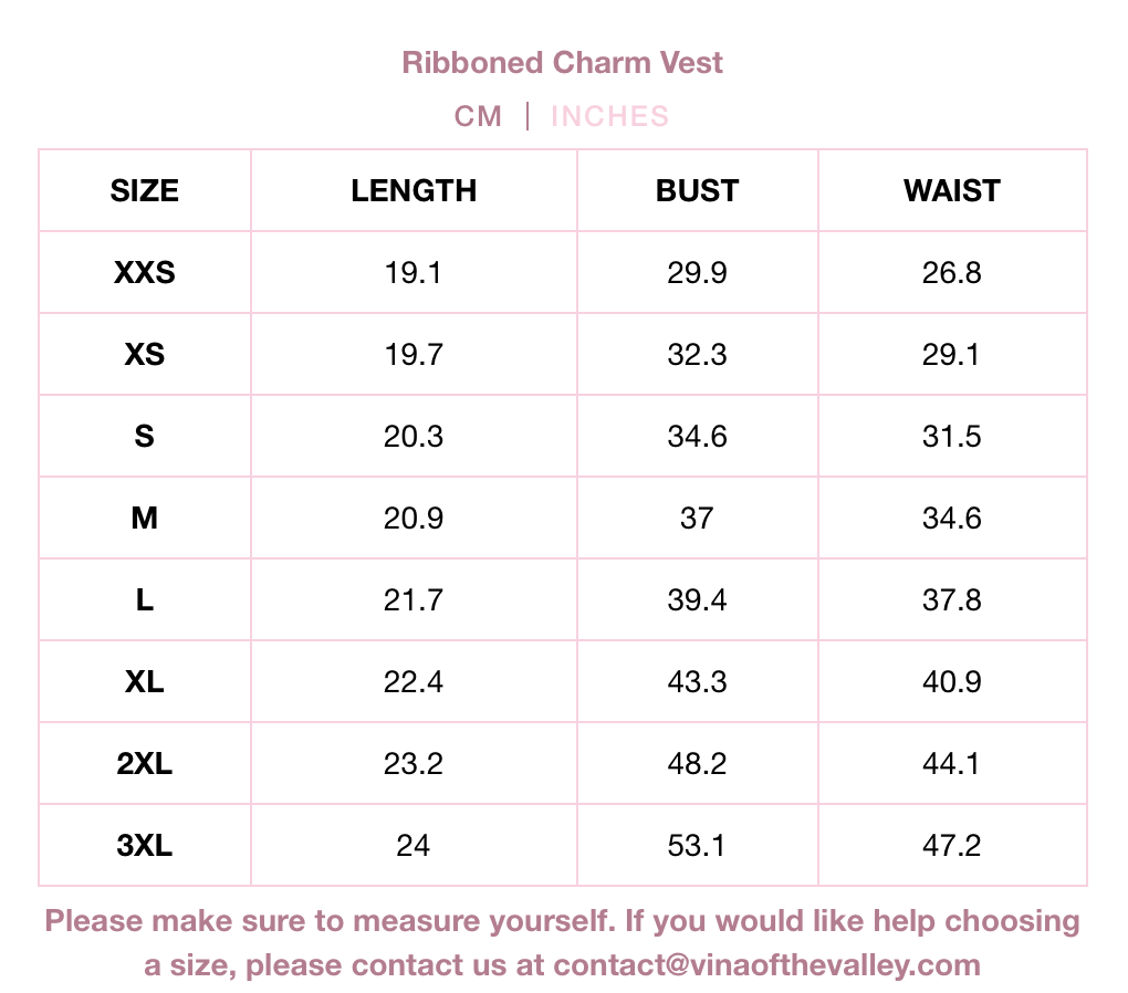 Ribboned Charm Set Vest - Pink // PREORDER