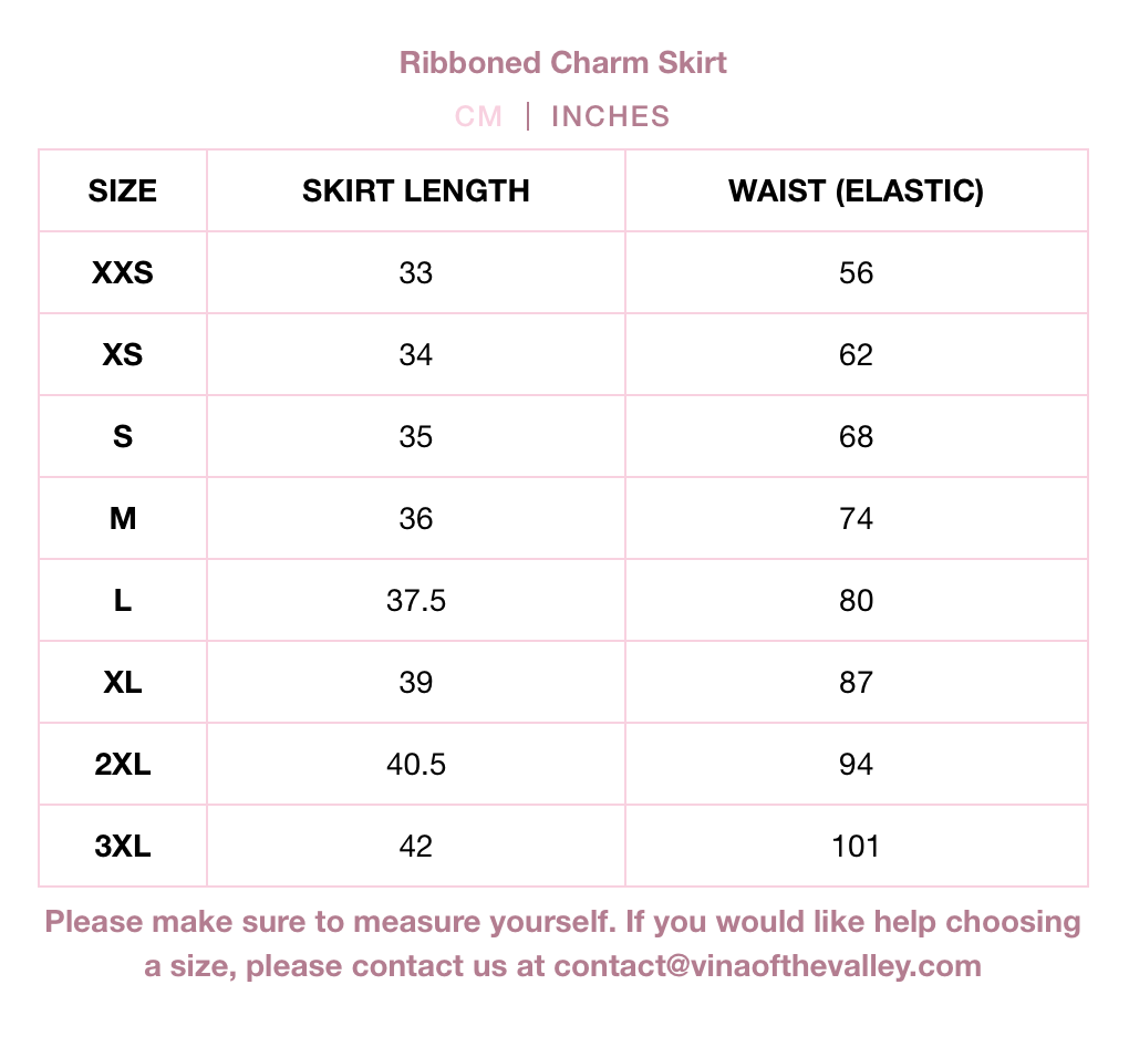 Ribboned Charm Set Skirt - Grey // PREORDER