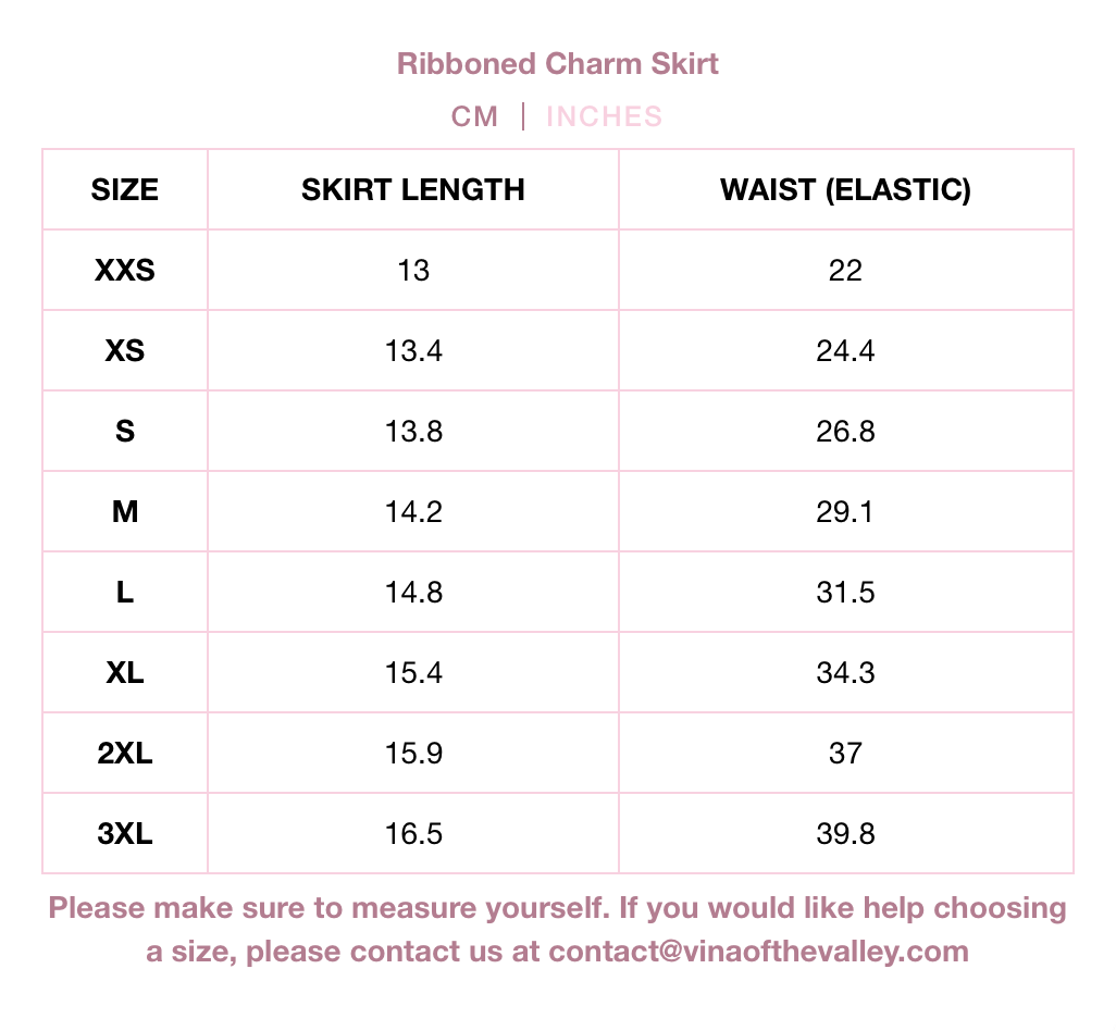 Ribboned Charm Set Skirt - Grey // PREORDER