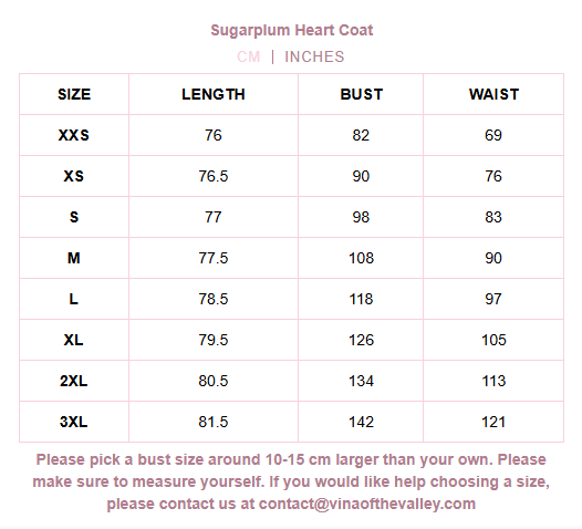 Sugarplum Heart Coat - Black // PREORDER