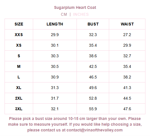 Sugarplum Heart Coat - Black // PREORDER
